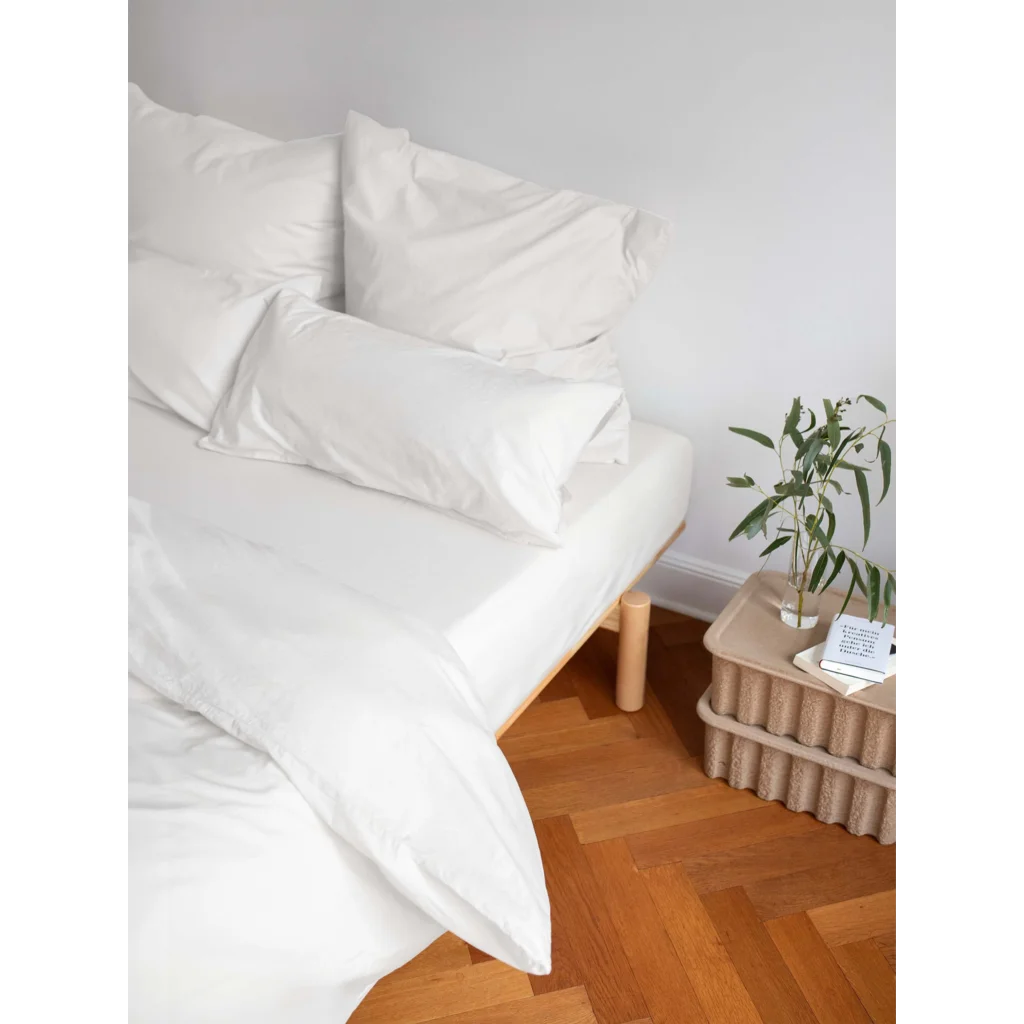 Perkal Spannbettlaken für Boxspringbetten in Standardgröße - Einzelbett in Weiß von erlich textil Größe 90x200 cm