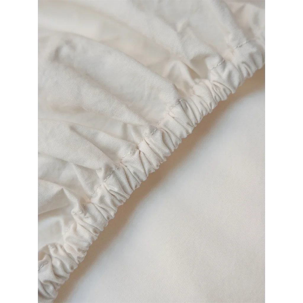 Perkal Spannbettlaken für Boxspringbetten in Übergröße in Creme von erlich textil Größe 160x200 cm