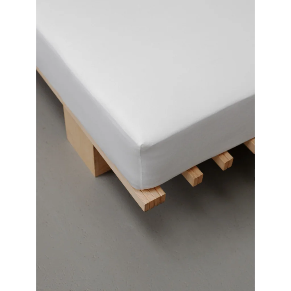 Perkal Spannbettlaken für Boxspringbetten in Übergröße in Weiß von erlich textil Größe 160x200 cm