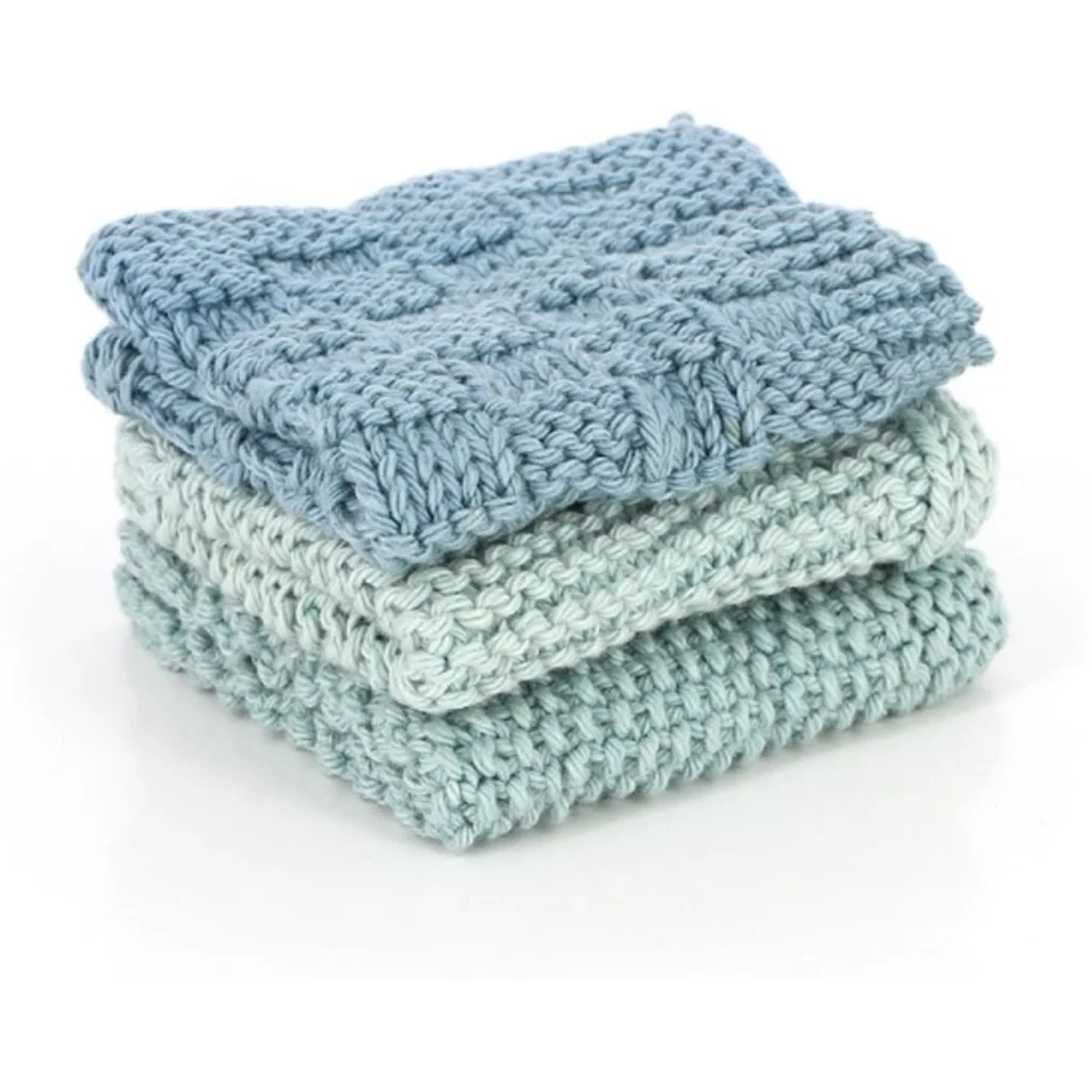 Spüllappen 3er-Set in Blau+Hellblau+Hellblau Blau+Blau+Blau von GLOBO Größe 20x20 cm