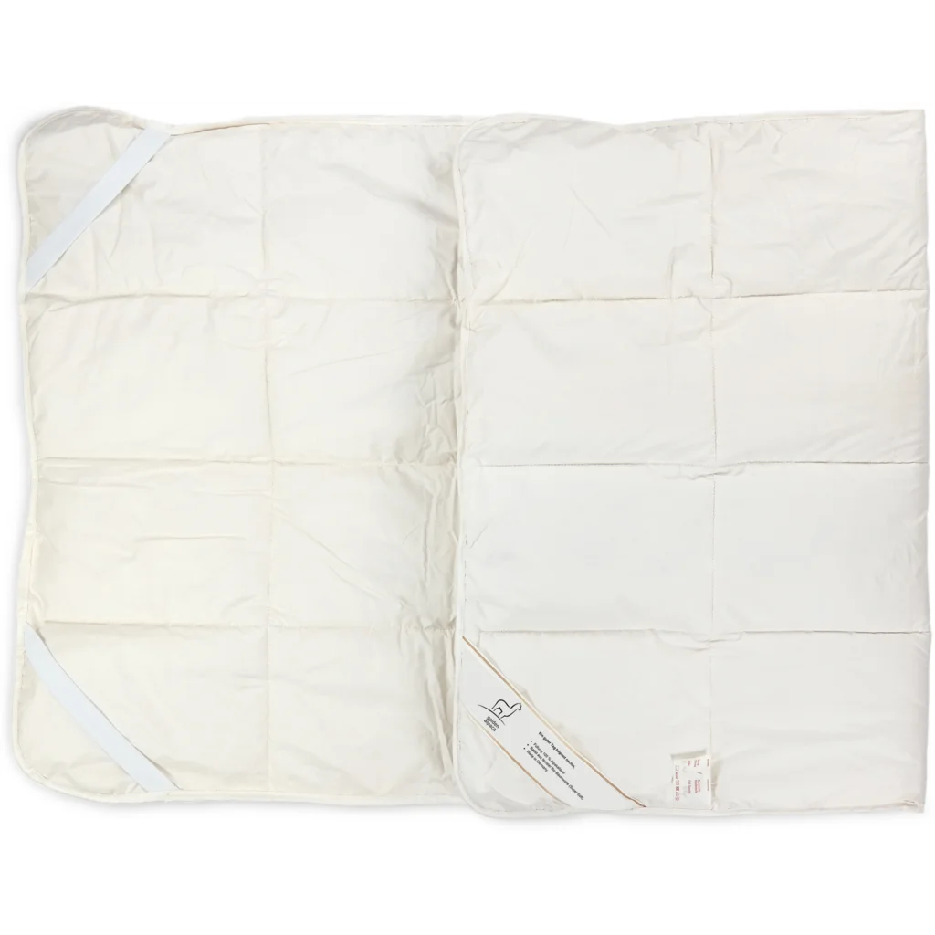Topper mit Füllung Alpakawolle für Matratzen in Standardgröße - Doppelbett in Creme von Golden Alpaca Größe 200x200 cm