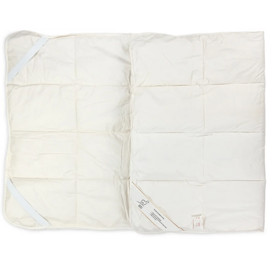 Topper mit Füllung Alpakawolle für Matratzen in Standardgröße - Einzelbett in Creme von Golden Alpaca Größe 100x200 cm