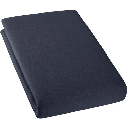Bio Double-Jersey Spannbettlaken für Matratzen in Standardgröße - Einzelbett in Azurblau Blau von Cotonea Größe 90-100 x 190-200 cm