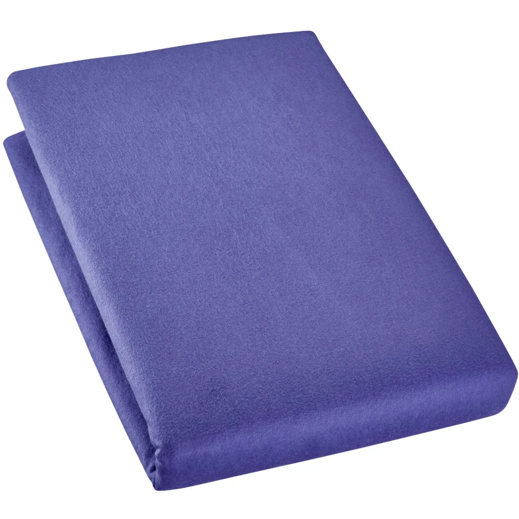 Bio Edel-Biber Kinder-Spannbettlaken in Blau von Cotonea Größe 70x140 cm