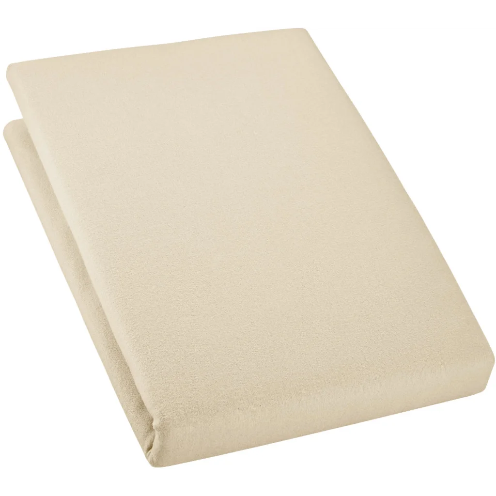 Bio Edel-Biber Kinder-Spannbettlaken in Caramel Braun von Cotonea Größe 60x120 cm