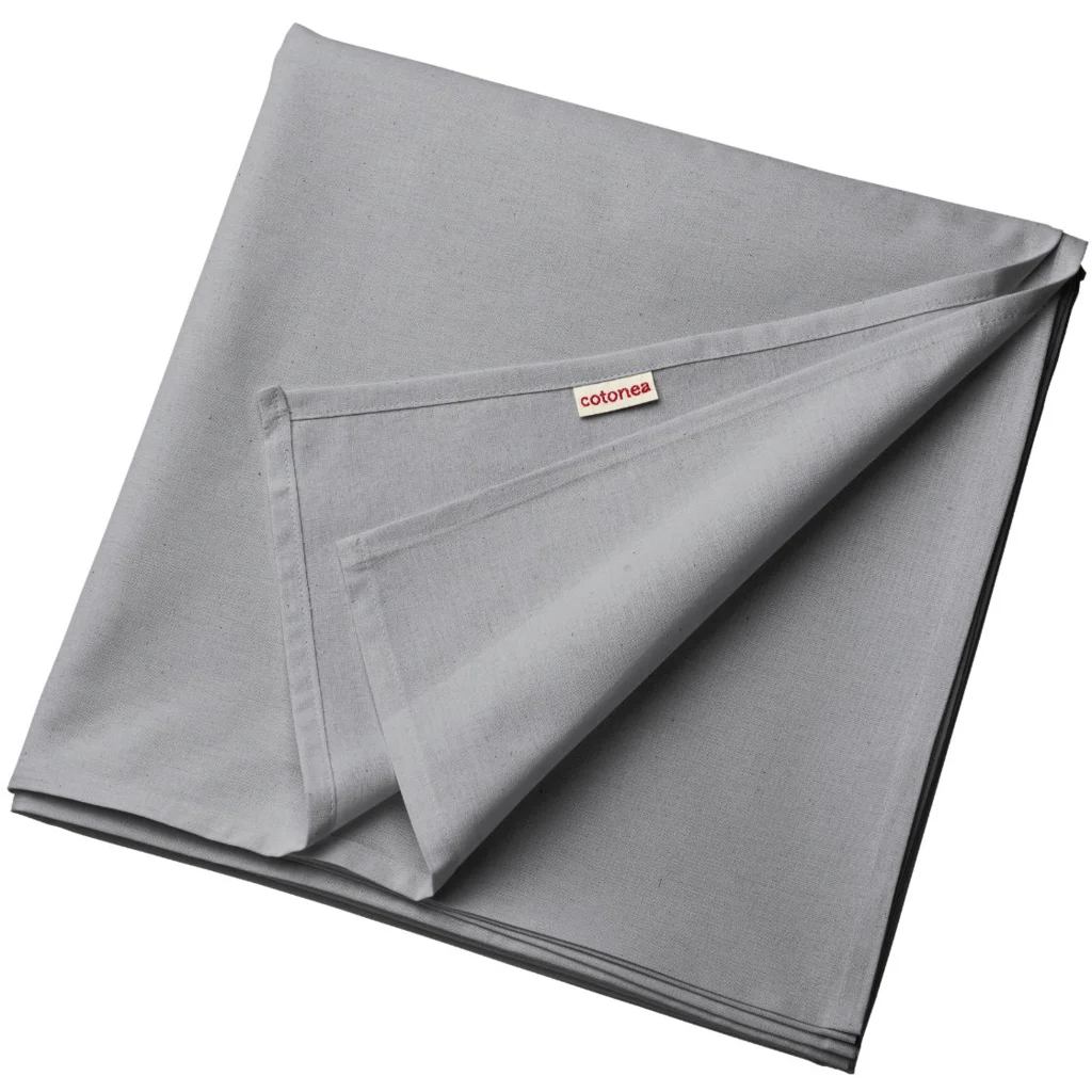 Bio Edel-Linon Bettlaken in Platin Grau von Cotonea Größe 264x254 cm