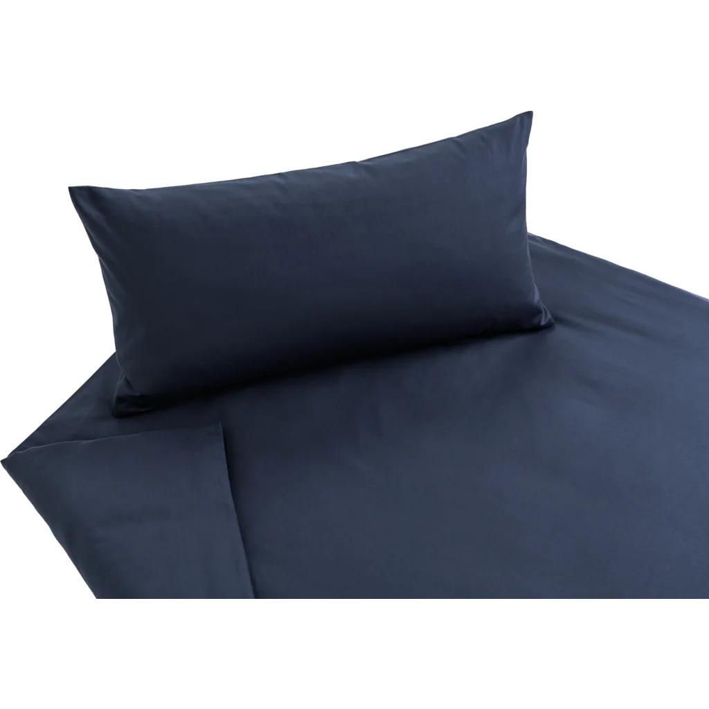 Bio Feinsatin Bettwäsche Premium Garnitur in Azurblau Blau von Cotonea Größe 135x200 + 40x80 cm