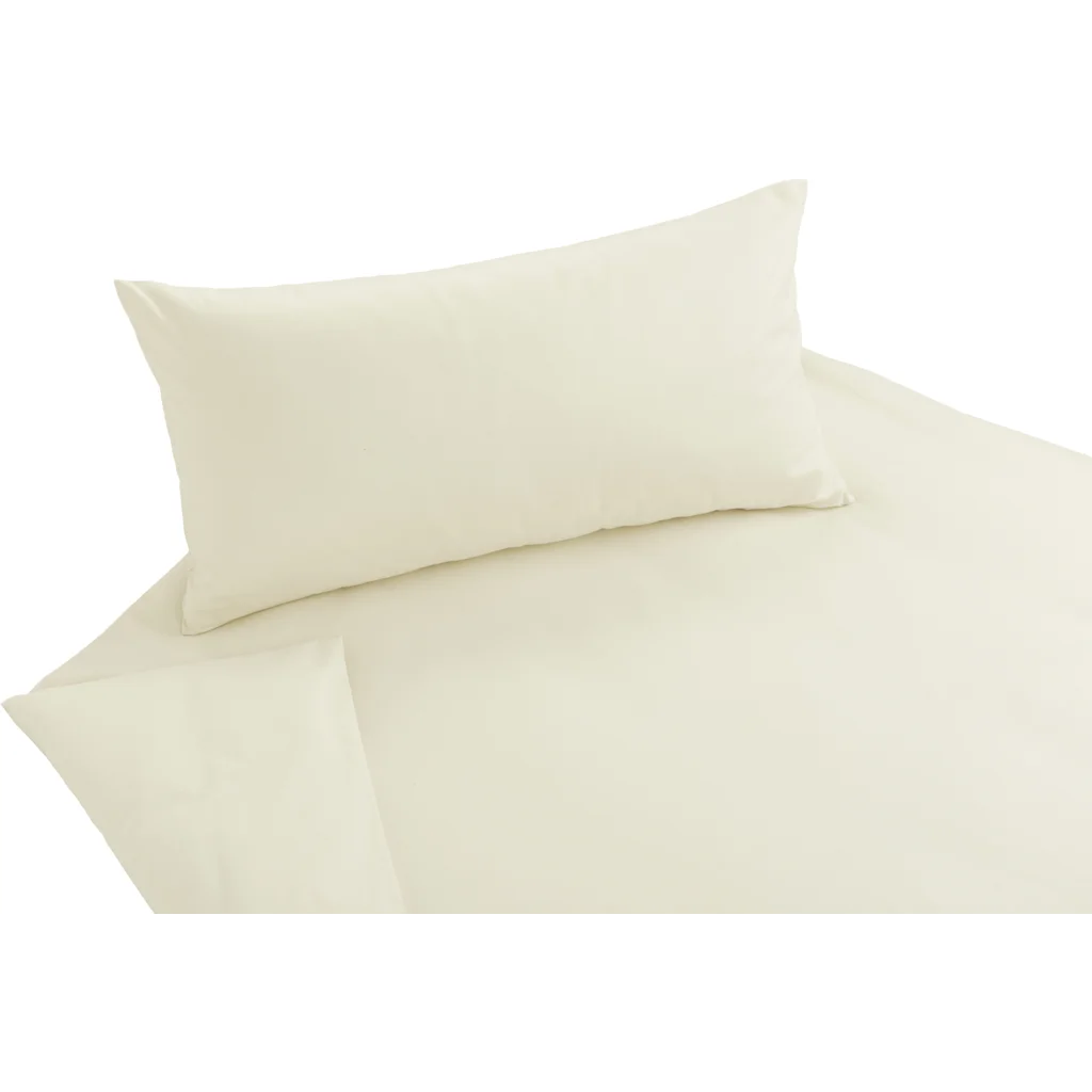Bio Feinsatin Bettwäsche Premium Kissenbezug in Creme von Cotonea Größe 80x80 cm