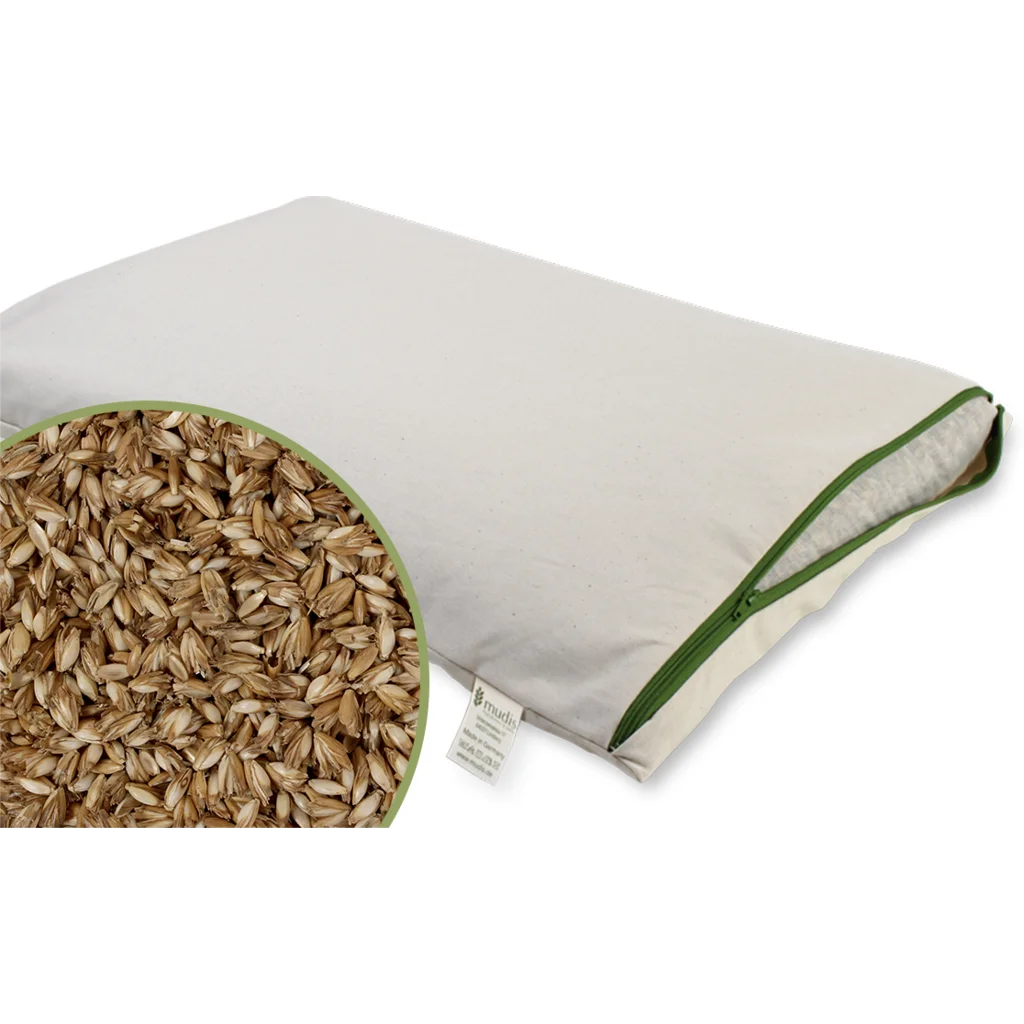 Bio Kissen mit Füllung Dinkelspelzen in Creme von mudis Größe 50x50 cm