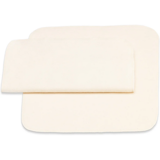 Bio Molton Baby-Tuch 2er-Pack in Creme von Cotonea Größe 40x40 cm