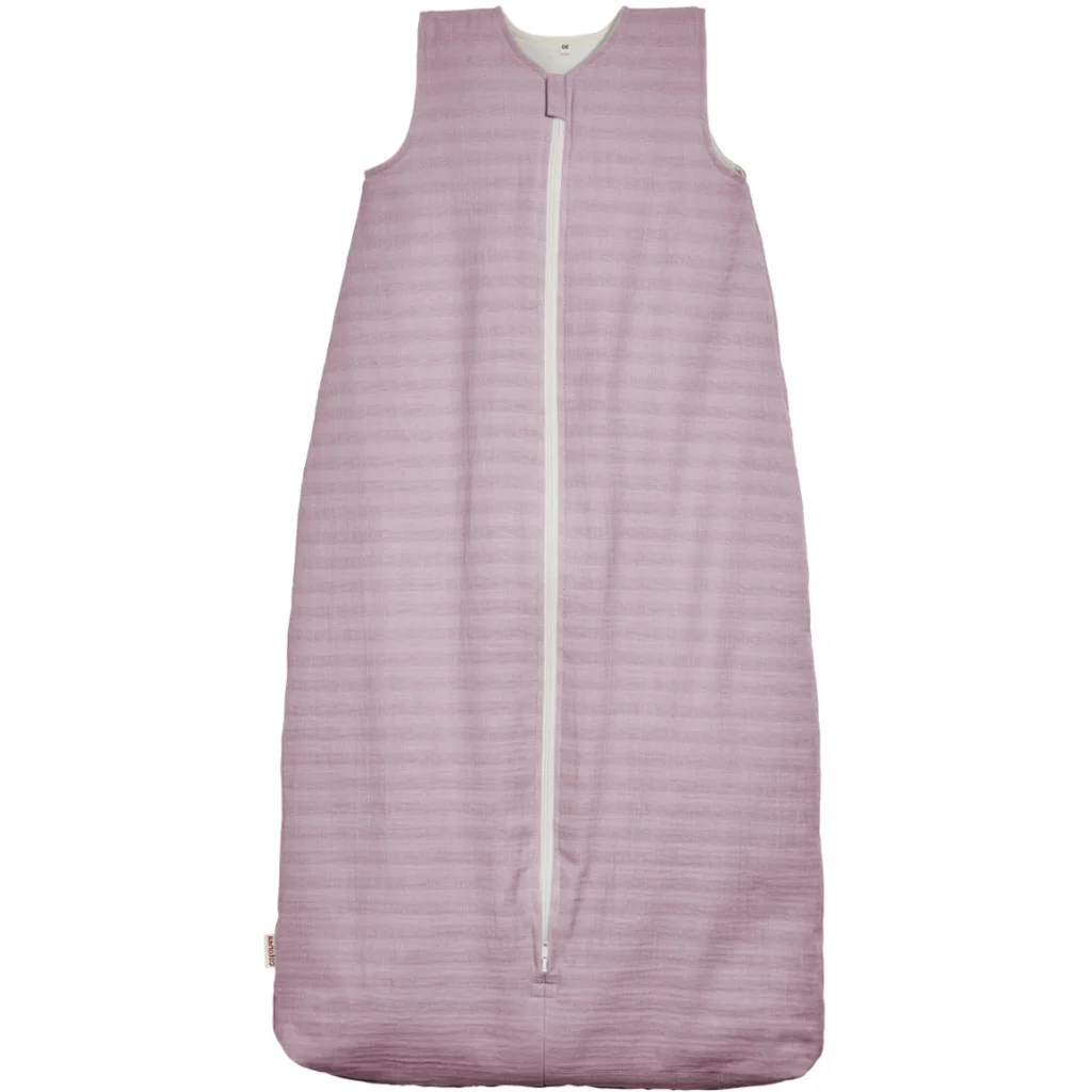 Bio Musselin Baby-Schlafsack mit Jerseyfutter in Altrosa von Cotonea Größe 90 (ca. 97 cm)