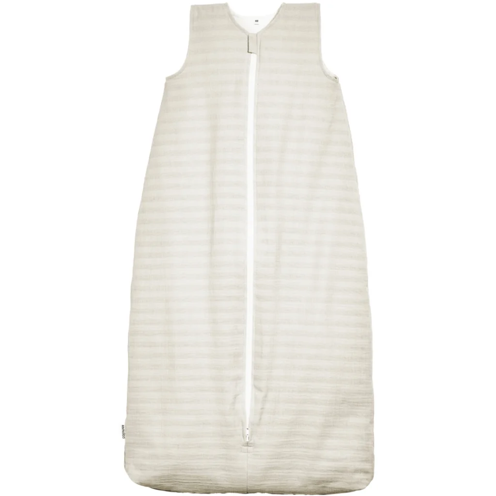 Bio Musselin Baby-Schlafsack mit Jerseyfutter in Creme von Cotonea Größe 70 (ca. 76 cm)