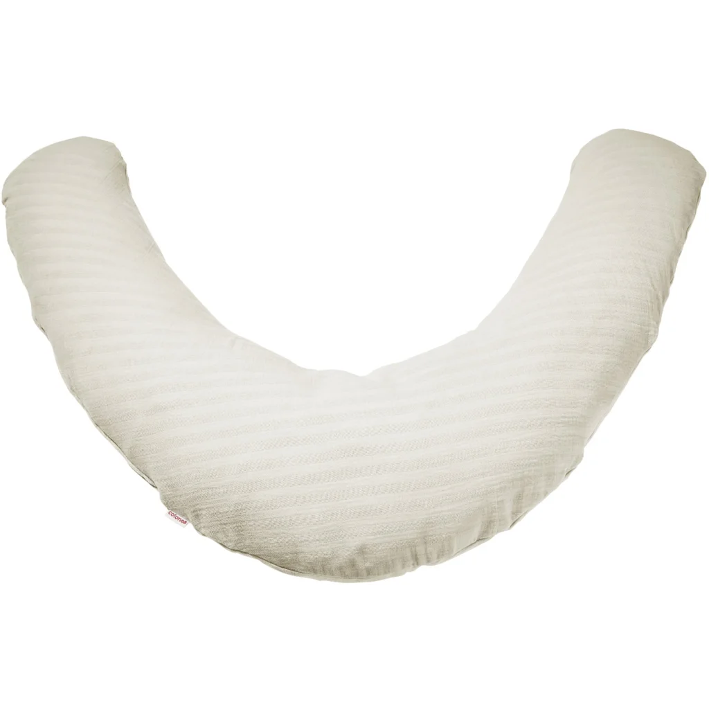 Bio Musselin Baby-Stillkissen Ersatzbezug in Creme von Cotonea Größe 36x180 cm