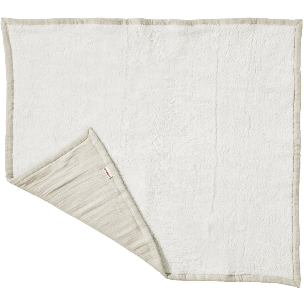 Bio Musselin Baby-Wendedecke in Creme von Cotonea Größe 75x85 cm