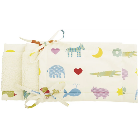 Bio Satin Baby-Nestchen Arche Noah in Muster Arche Noah von Cotonea Größe 230x25 cm