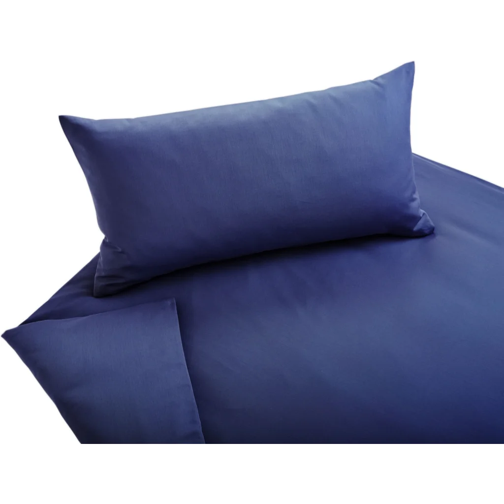 Bio Satin Bettwäsche Classic Garnitur in Kobalt Blau von Cotonea Größe 135x200 + 40x80 cm
