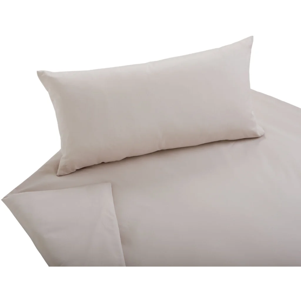 Bio Satin Bettwäsche Classic Kissenbezug in Kaschmir Beige von Cotonea Größe 40x80 cm