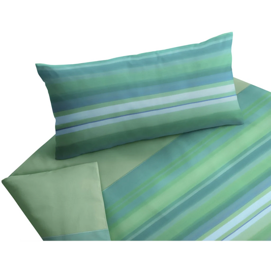 Bio Satin Bettwäsche Meran Grün Kissenbezug in Grün Muster Meran von Cotonea Größe 40x80 cm
