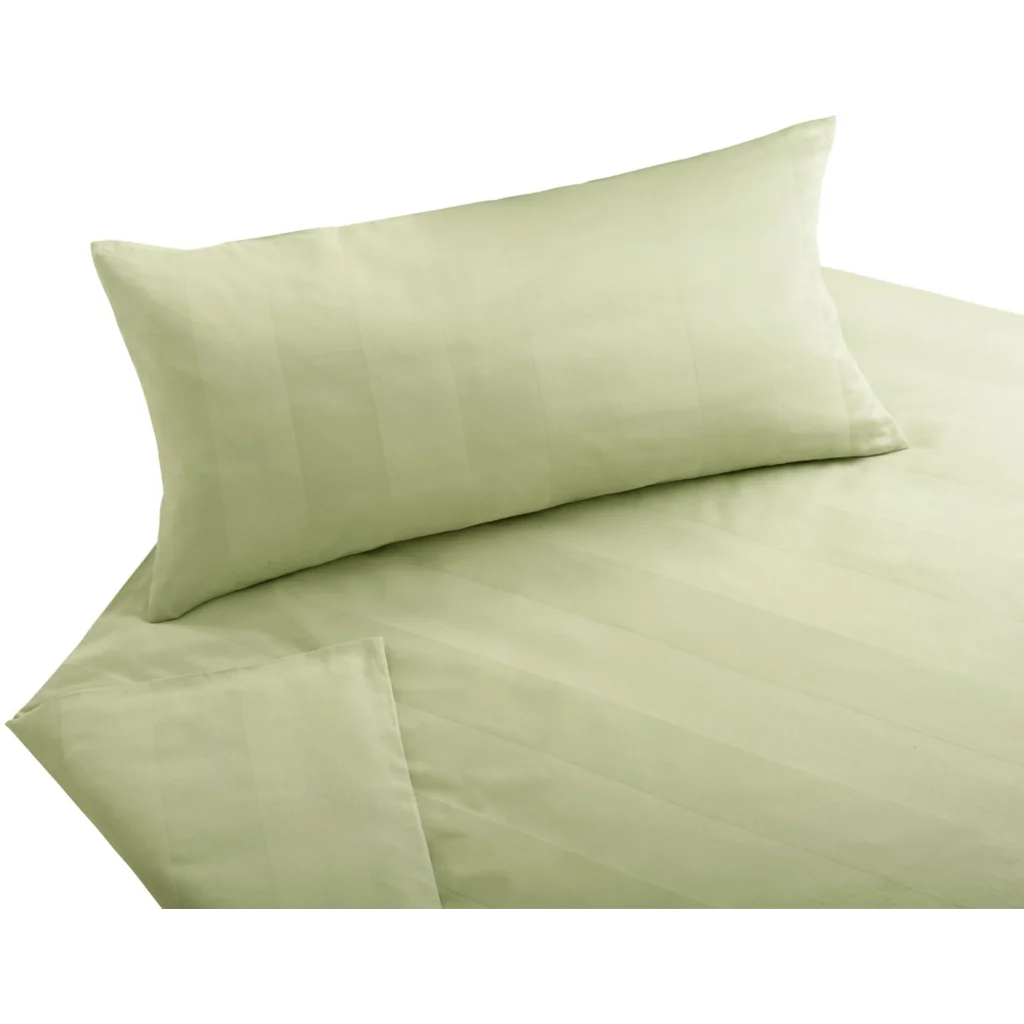Bio Satin Bettwäsche Superbe Garnitur in Mint Grün von Cotonea Größe 155x220 + 40x80 cm