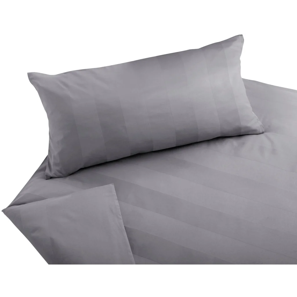 Bio Satin Bettwäsche Superbe Garnitur in Platin Grau von Cotonea Größe 155x220 + 40x80 cm