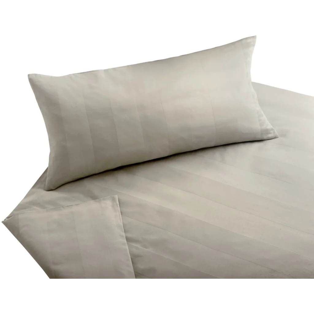 Bio Satin Bettwäsche Superbe Garnitur in Sand Beige von Cotonea Größe 135x200 + 40x80 cm