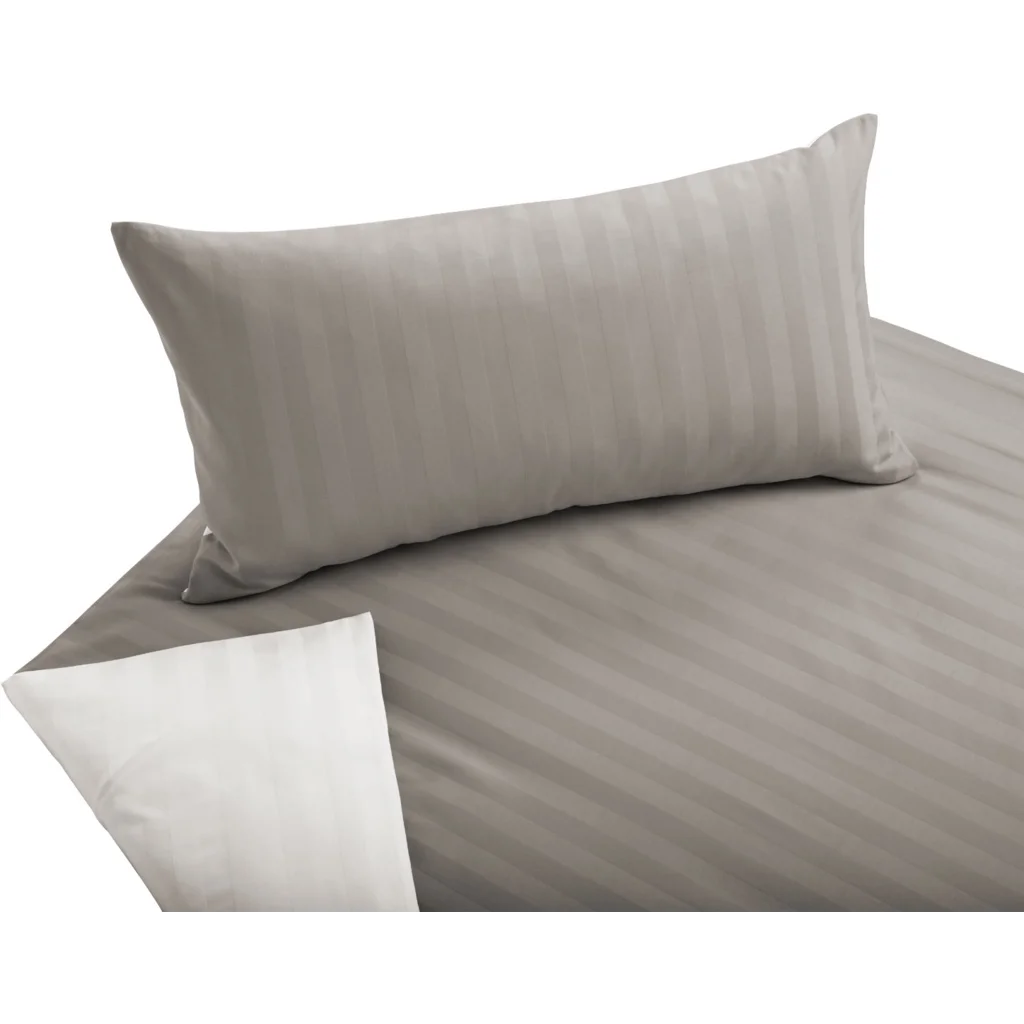 Bio Satin Wendebettwäsche Linea Kissenbezug in Muskat+Creme Beige+Creme von Cotonea Größe 40x40 cm