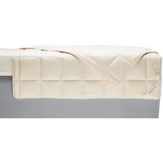 Bio Sommerbettdecke mit Füllung Baumwolle in Creme von Cotonea Größe 155x220 cm