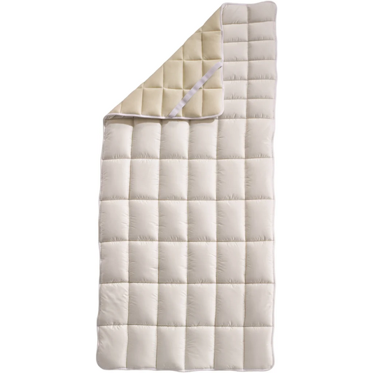 Bio Topper mit Füllung Schafschurwolle für Matratzen in Standardgröße - Doppelbett in Creme von billerbeck Größe 180x200 cm
