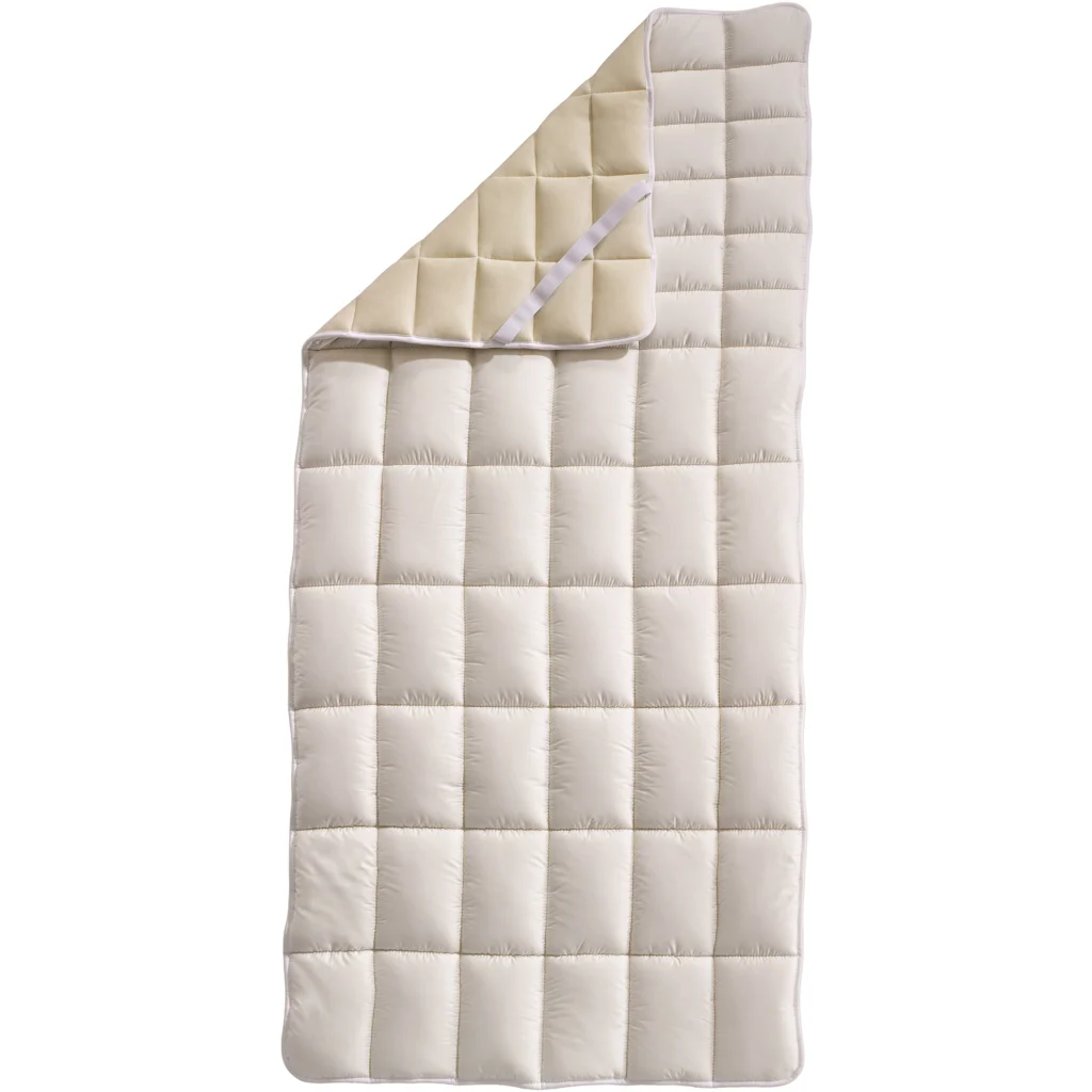 Bio Topper mit Füllung Schafschurwolle für Matratzen in Standardgröße - Doppelbett in Creme von billerbeck Größe 200x200 cm