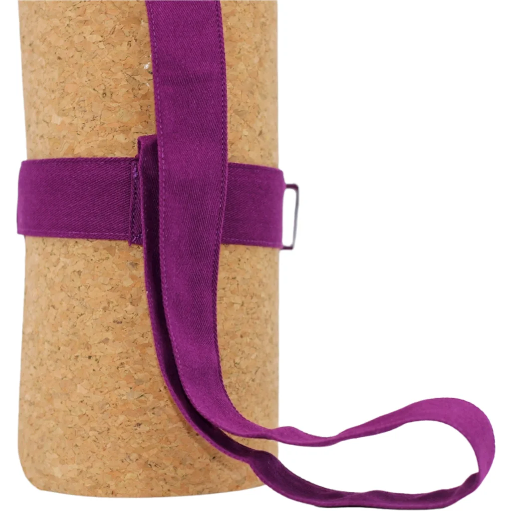 Bio Yogamatten Tragegurt in Lila von BAGHI Größe 96x3 cm