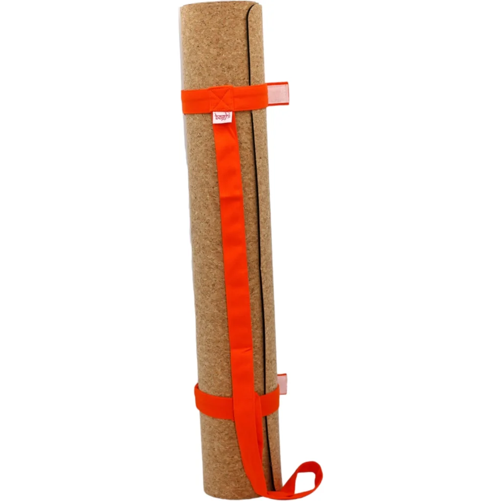 Bio Yogamatten Tragegurt in Orange von BAGHI Größe 96x3 cm