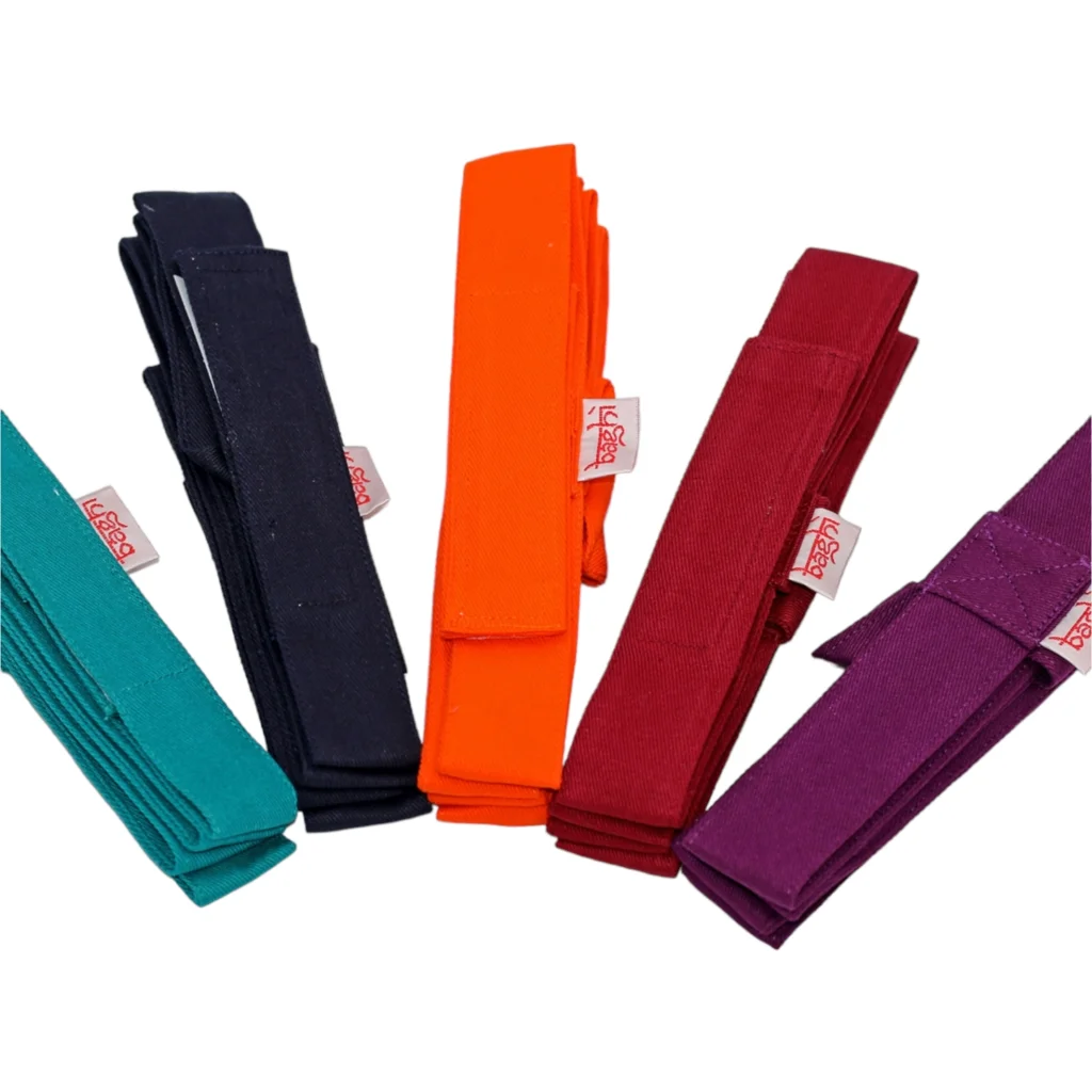 Bio Yogamatten Tragegurt in Petrol Blau von BAGHI Größe 96x3 cm