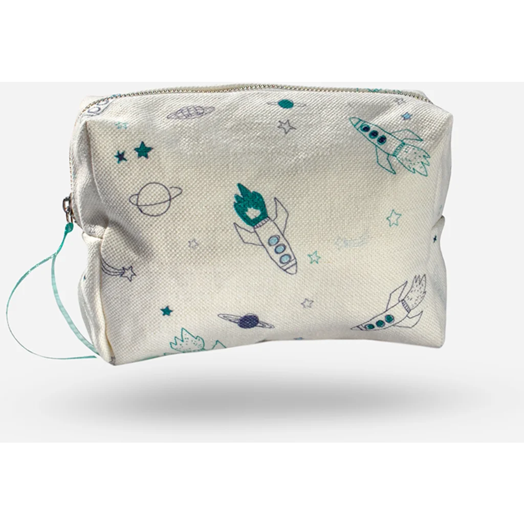 Kosmetiktasche Rakete in Muster Rakete von KATHA covers Größe 20 x 13+5 x 8+5 cm